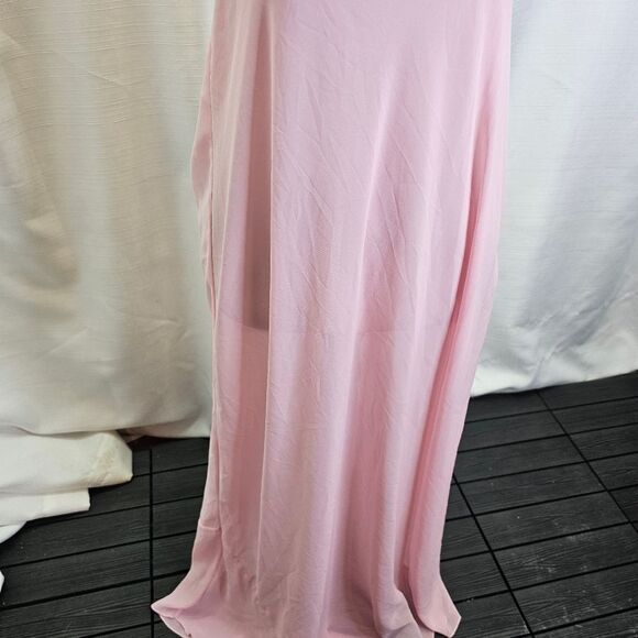 Victoria's Secret Pink Vintage Chiffon and Lace Maxi Slip Gown Size Small - Picture 4 of 9
